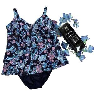 Swim Solutions NWT One Piece Swim Suit Women 24W